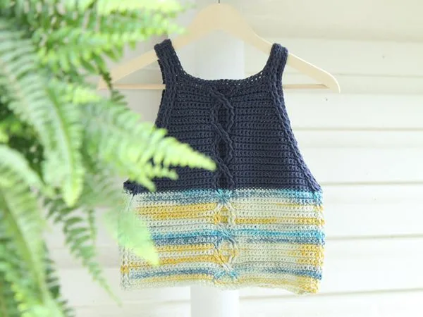 CROCHET Cablework Crop Top easy pattern