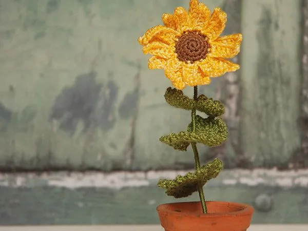 crochet Sunflower free pattern