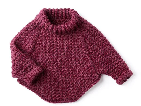 crochet KIDS CURVY COWL PULLOVER free pattern