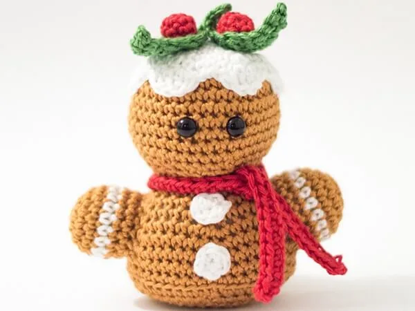 Amigurumi Gingerbread man Bust