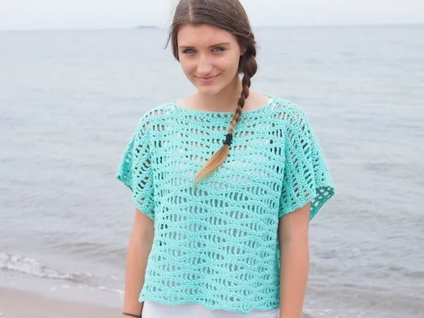 Pullover Waves Women Tee Top