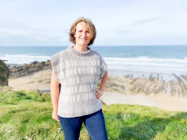 crochet Barcode Poncho free pattern