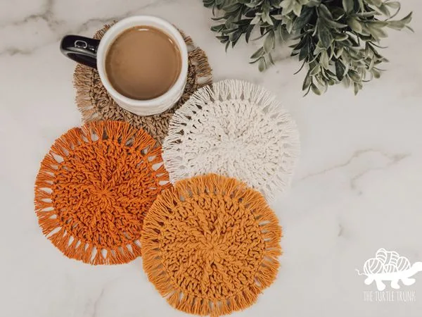 crochet Hello Sunshine Coaster free pattern