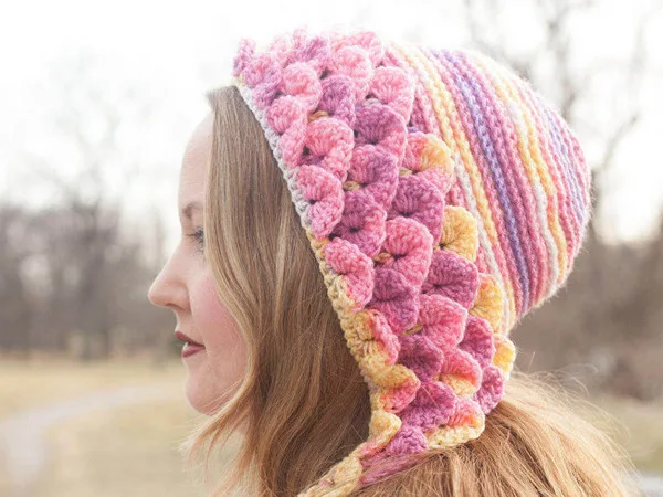 Crocodile Stitch Capuche Hat