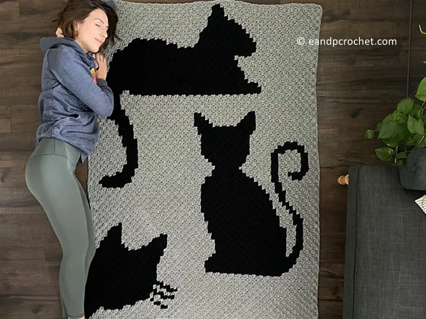 crochet Covered In Cats Afghan free pattern