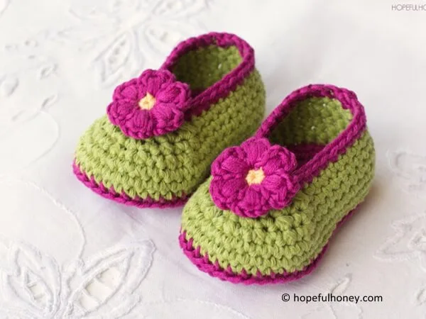 Fairy Blossom Baby Booties Crochet Pattern 6