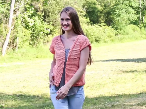 Simple Crochet Raglan Cardigan free pattern