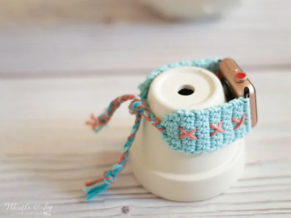 crochet Boho Apple Watch Band free pattern