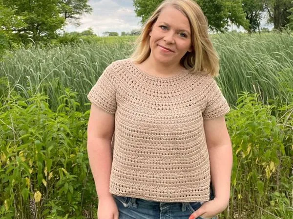 crochet Shiloh Tee free pattern