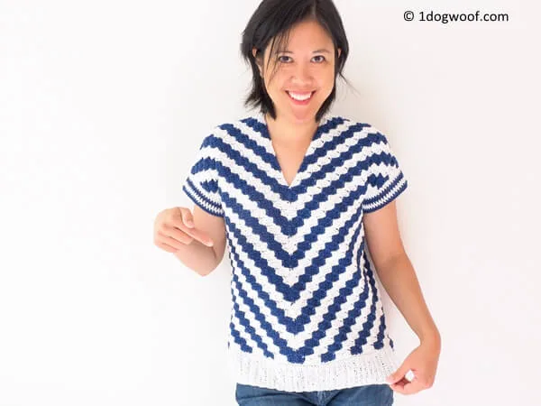 DIAGONALS FOR DAYS C2C CROCHET TOP