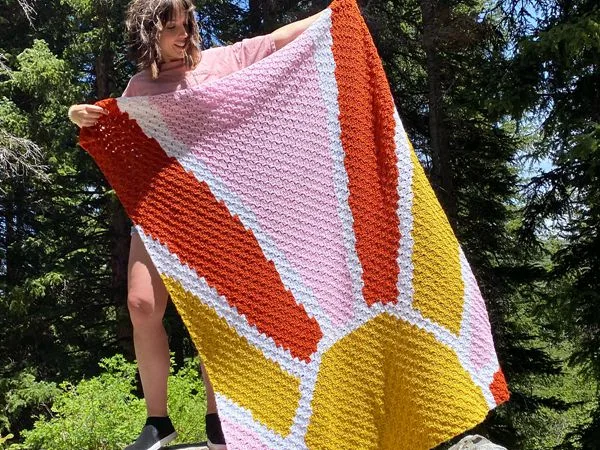crochet Hello Sunshine Afghan free pattern