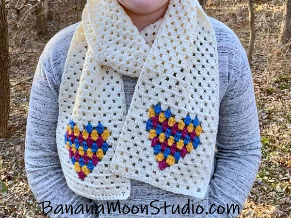 crochet Heartbeat Scarf free patterns