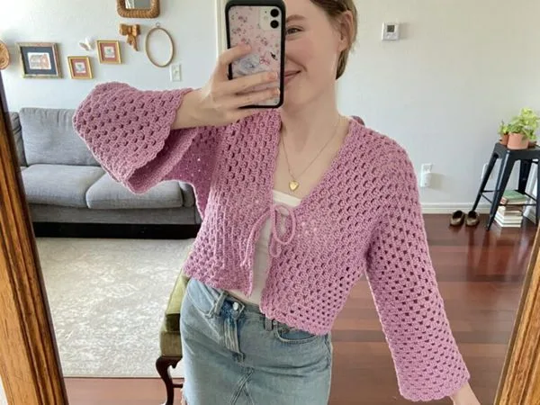 crochet Granny Hexagon Cardigan free pattern