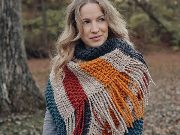 crochet Bonfire Scarf free pattern