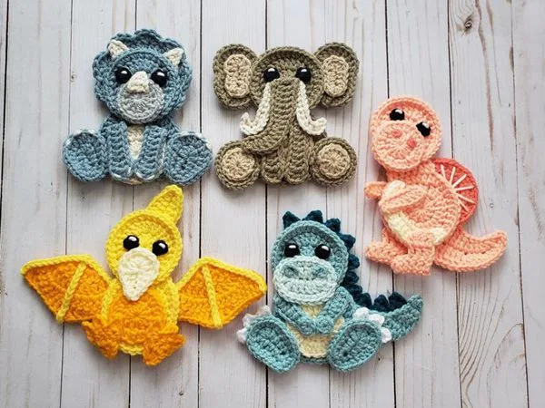 crochet Crochet Jurassic Classic Applique easy pattern