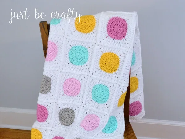 Circle To Square Granny Square Blanket