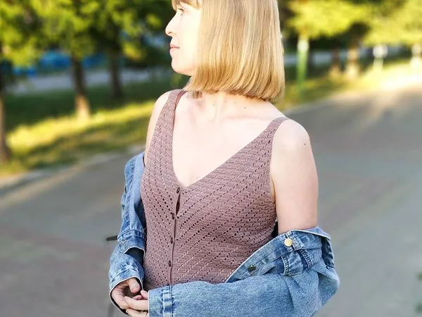 crochet Boho Halter Crop Top pattern
