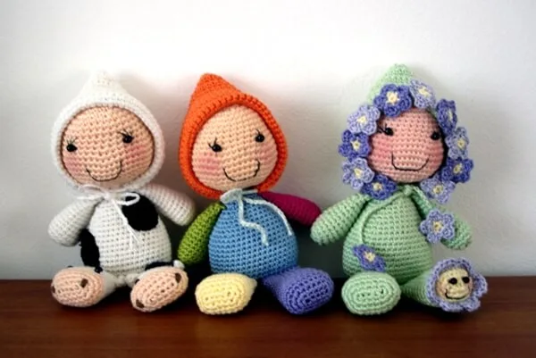Lavender stuffed dolls