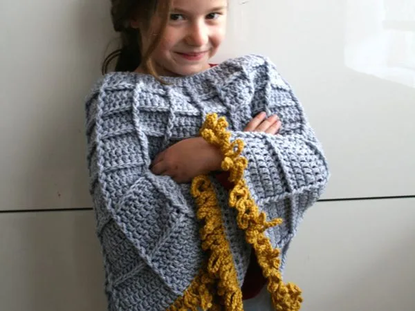 Girls Fall Poncho