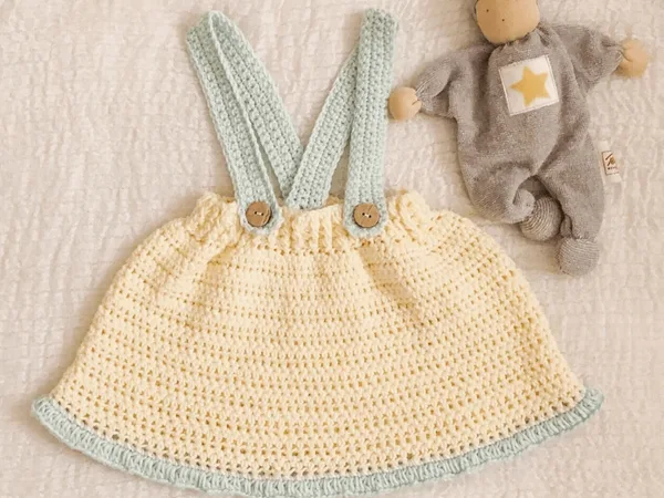Crochet Skirt with Suspenders free pattern