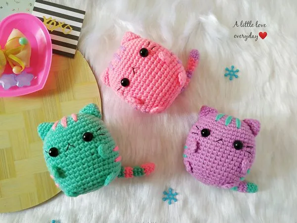 CROCHET Pastel pusheen amigurumi free pattern