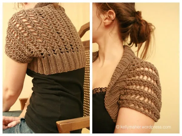Ribbed Lace Bolero