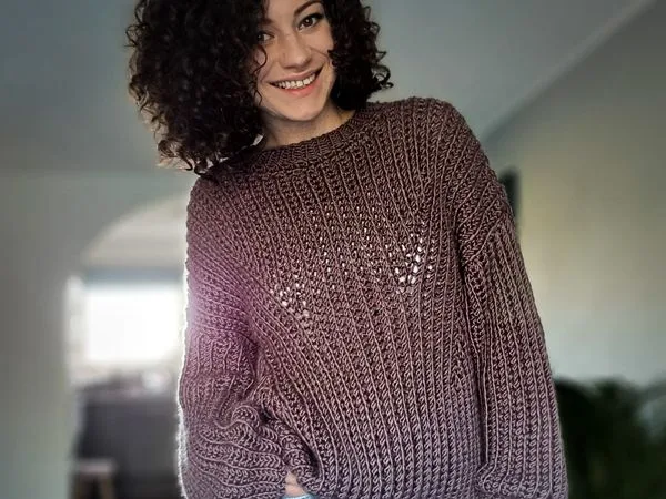 crochet Cold Brew Sweater free pattern