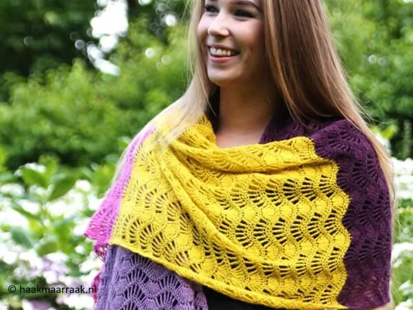 Feather & Fan shawl