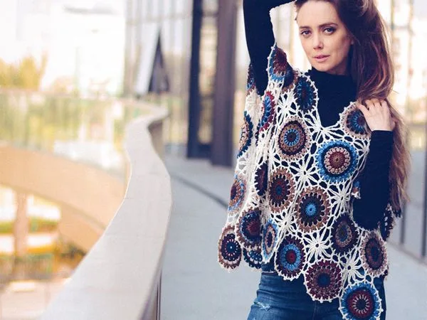 CROCHET OOAK Flower Poncho EASY PATTERN