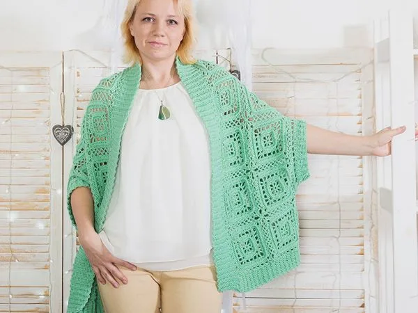 Trapeze Crochet Cardigan EASY PATTERN
