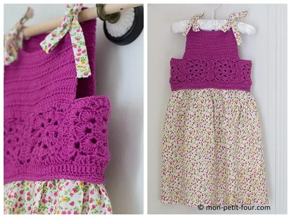 Crochet and Fabric Dress