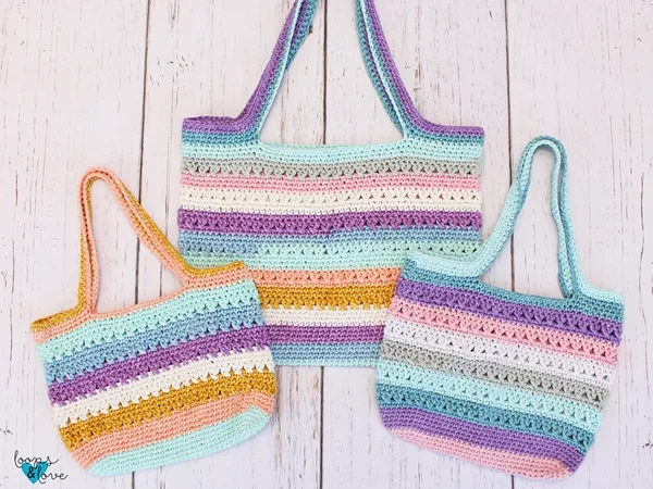 crochet Criss Cross Mini Tote free pattern