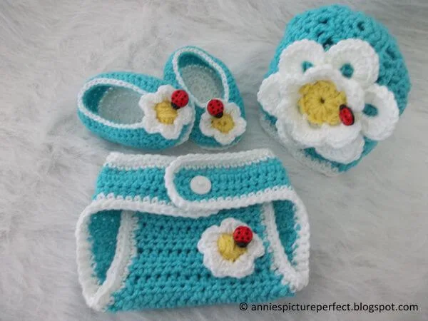 Newborn Diaper Cover and Shell Beanie