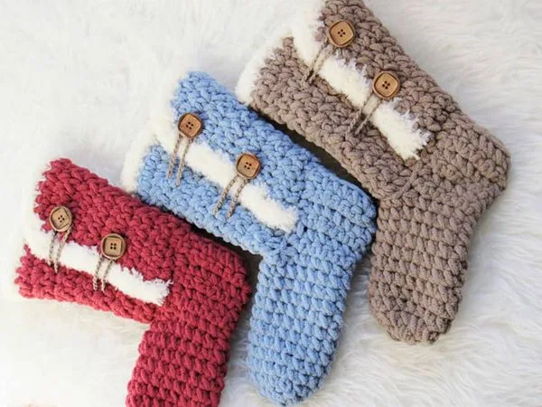 crochet Arctic Boots for Women free pattern