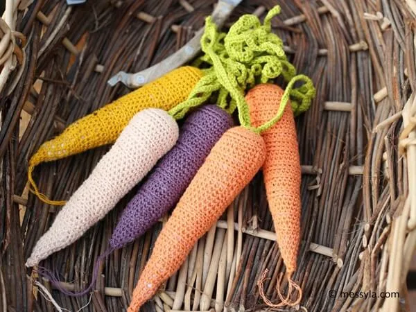 A Bunch of Crochet Carrots