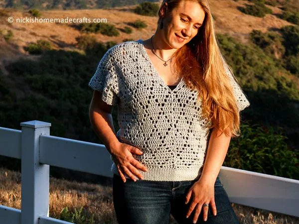 Diamond V Neck Top