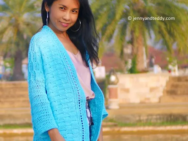 Blue Weave Cardigan
