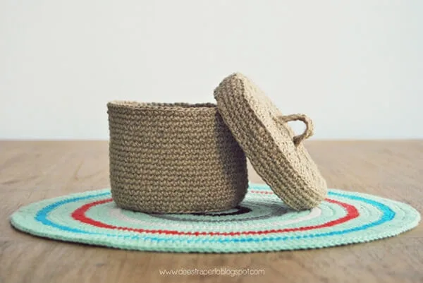 How to Crochet a box with Jute