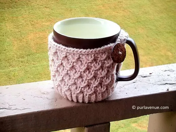 Diagonal Knot Mug Cozy