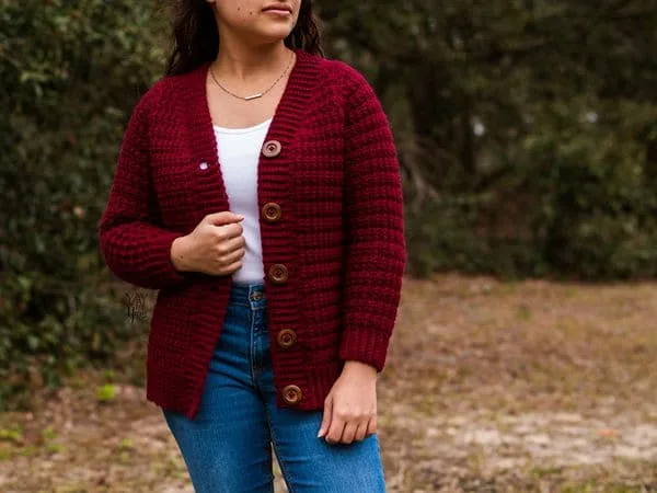 crochet Crimson Cardigan free pattern