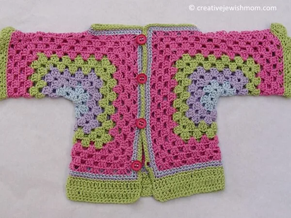 GRANNY HEXIGON BABY SURPRISE SWEATER