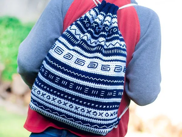 crochet Mudcloth Bag free pattern