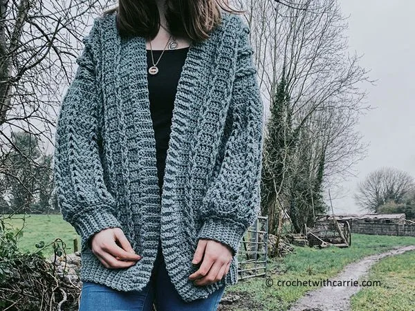 crochet Crochet Cable Cardigan free pattern