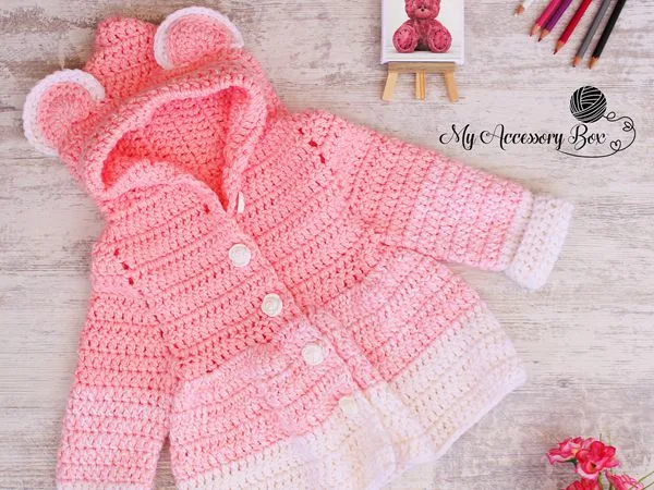 crochet Teddy Bear Jacket free pattern
