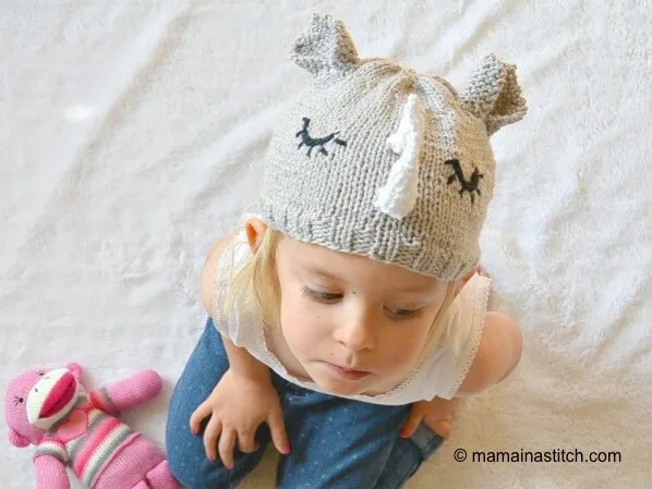 Knit Rhinoceros Hat