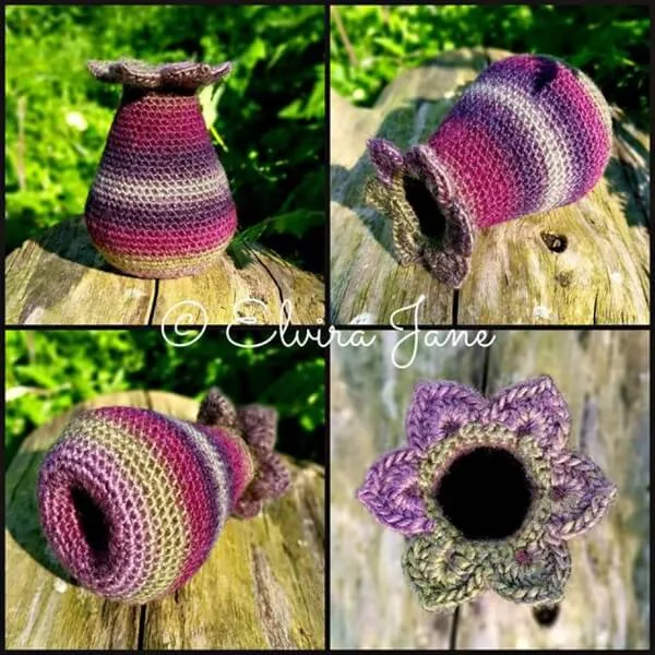 Sculptural Crochet Vase