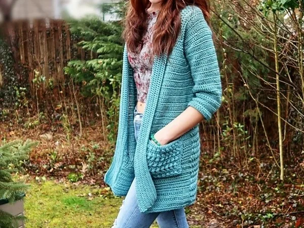crochet BRAIDED NAUTICAL CARDIGAN free pattern