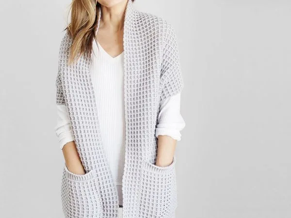 crochet Watson Waffle Cardigan free pattern