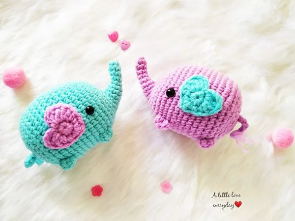 crochet Amigurumi Elephant free pattern