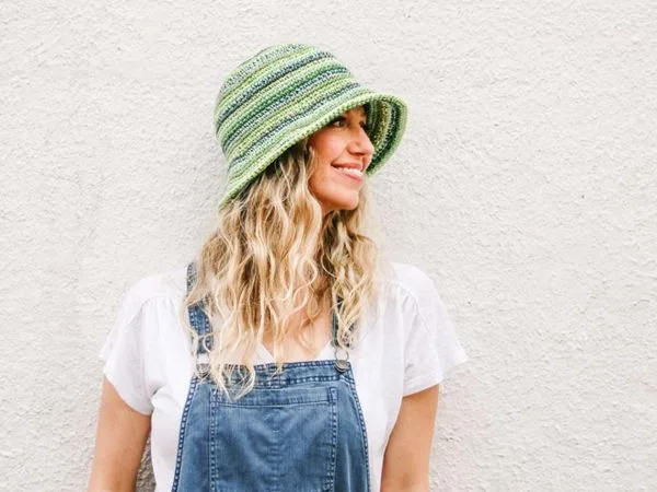 crochet Scrappy Bucket Hat free pattern